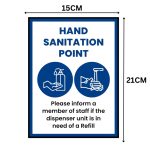 HAND SANITATION POINT - PLEASE INFORM A MEMBER OF STAFF - SIGNAGE BOARD - Foam Board Material