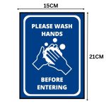 PLEASE WASH HANDS BEFORE ENTERING - SIGNAGE BOARD - Foam Board Material