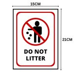 DO NOT LITTER SIGN BOARD - Foam Board Material