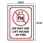 DO NOT USE LIFT INCASE OF FIRE SIGN BOARD - Foam Board Material