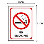 NO SMOKING SIGN BOARD - Foam Board Material