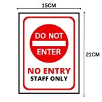 DO NOT ENTER STAFF ONLY SIGN BOARD - Foam Board Material
