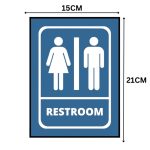 RESTROOM SIGN BOARD - Foam Board Material
