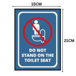 DO NOT STAND ON THE TOILET SEAT  SIGN BOARD - Foam Board Material