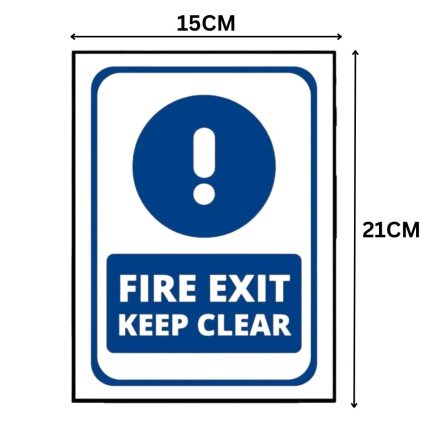 FIRE EXIT KEEP CLEAR SIGN BOARD- Foam Board Material