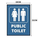 PUBLIC TOILET SIGN BOARD - Foam Board Material