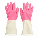 SAFETY RUBBER GLOVES PAIR - DOUBLE COLOR