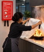 FIRE BLANKET - WHITE - 1.2M X 1.8M / 1M X 1M /1.2M X 1.2M - Image 2