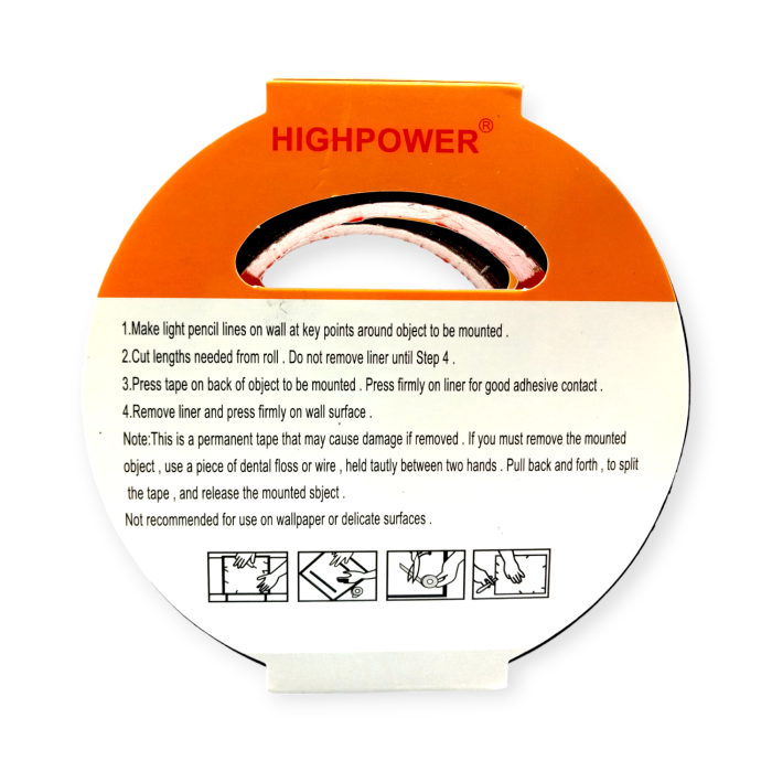 High Power Clear Mounting Tape 18mm X 3M - HP1304 - Image 3
