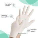 LALAN LATEX DISPOSABLE GLOVES - POWDER FREE - SMALL - 100 PCS - Image 3