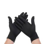 TOUCH DISPOSABLE GLOVES - BLACK - NITRILE - LARGE - 50 PCS