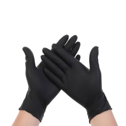 TOUCH DISPOSABLE GLOVES - BLACK - NITRILE - LARGE - 50 PCS
