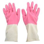 SAFETY RUBBER GLOVES PAIR - DOUBLE COLOR