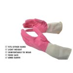 SAFETY RUBBER GLOVES PAIR - DOUBLE COLOR - Image 4
