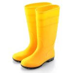 THREE STAR SAFETY GUM BOOTS PAIR - YELLOW - SIZE 39-5