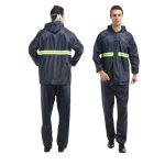 Double Seal Raincoat with Hoodie and Trouser - Black