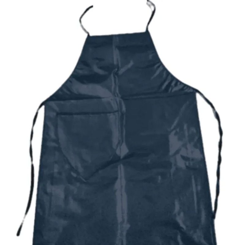 Tafetta Waterproof Apron With Double Pocket - Black