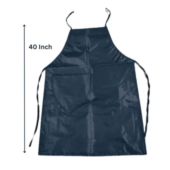 Tafetta Waterproof Apron With Double Pocket - Black - Image 3