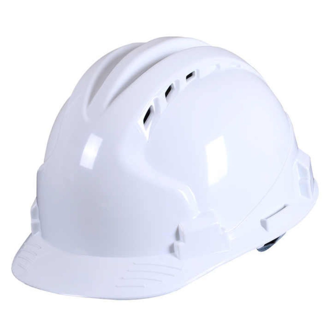 SAFETY HELMET WITH VENTILATION HOLES - WHITE SAFETY HELMET WITH VENTILATION HOLES - WHITE