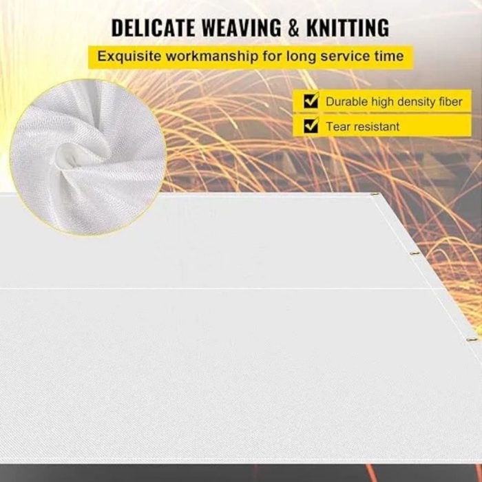 FIRE BLANKET - WHITE - 1.2M X 1.8M / 1M X 1M /1.2M X 1.2M - Image 2