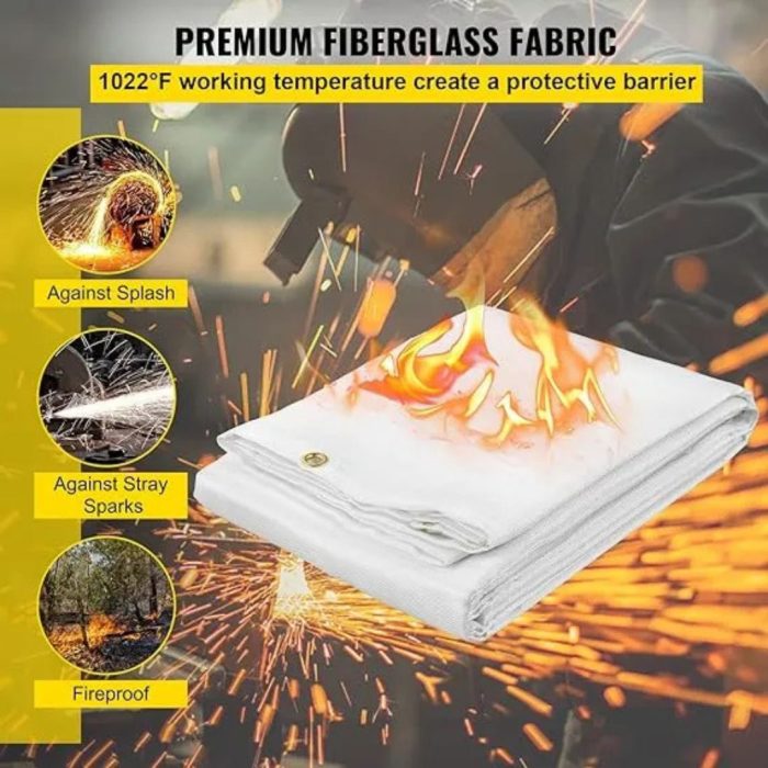 FIRE BLANKET - WHITE - 1.2M X 1.8M / 1M X 1M /1.2M X 1.2M - Image 3