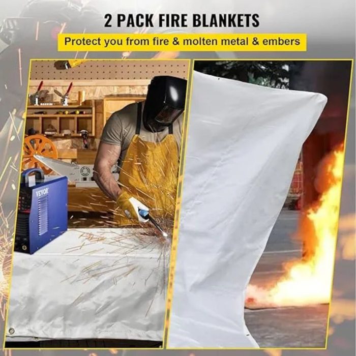 FIRE BLANKET - WHITE - 1.2M X 1.8M / 1M X 1M /1.2M X 1.2M - Image 4
