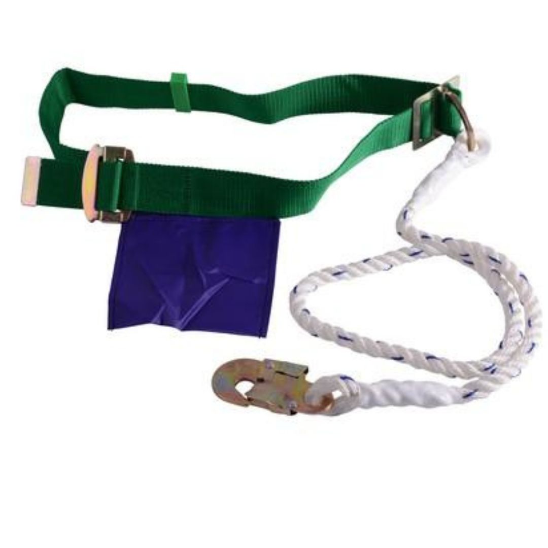 INDUSTRIAL SAFETY BELT WITH SINGLE D-RING - GREEN INDUSTRIAL SAFETY BELT WITH SINGLE D-RING - GREEN