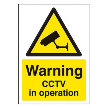 WARNING CCTV IN OPERATION SIGN - MEDIUM