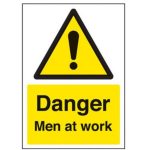 DANGER MEN AT WORK SIGN - MEDIUM
