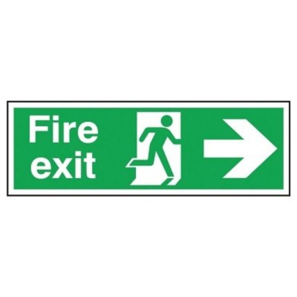 FIRE EXIT SIGN - GREEN - 30CM X 15CM - LEFT