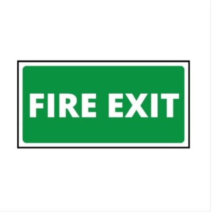 EMERGENCY EXIT SIGN - GREEN - SMALL - STRAIGHT