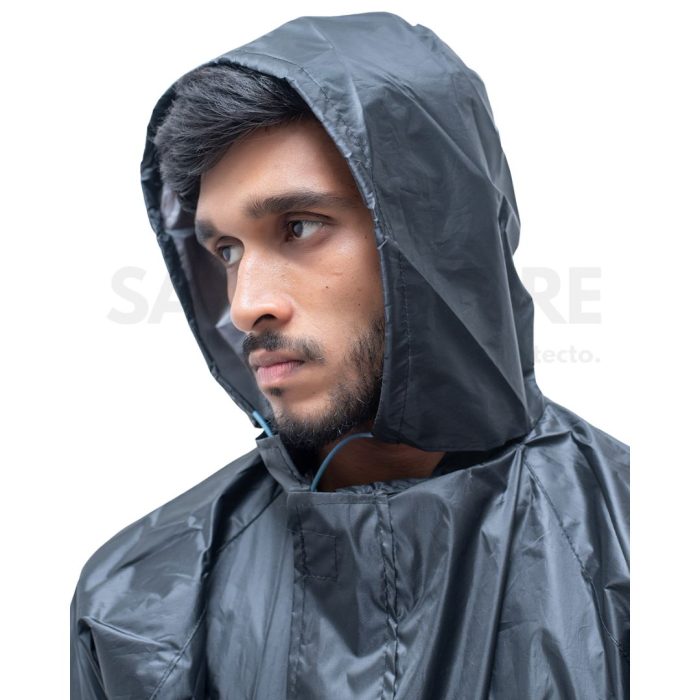 RAIN COAT (TAFETTA MATERIAL) - BLACK - Image 4