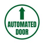 AUTOMATED DOOR STICKER - CIRCLE - 6INCH X 6 INCH