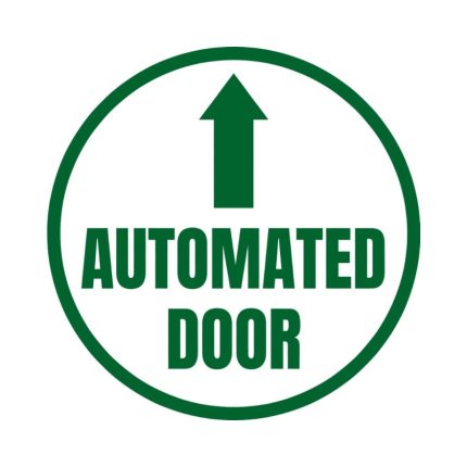 AUTOMATED DOOR STICKER - CIRCLE - 6INCH X 6 INCH