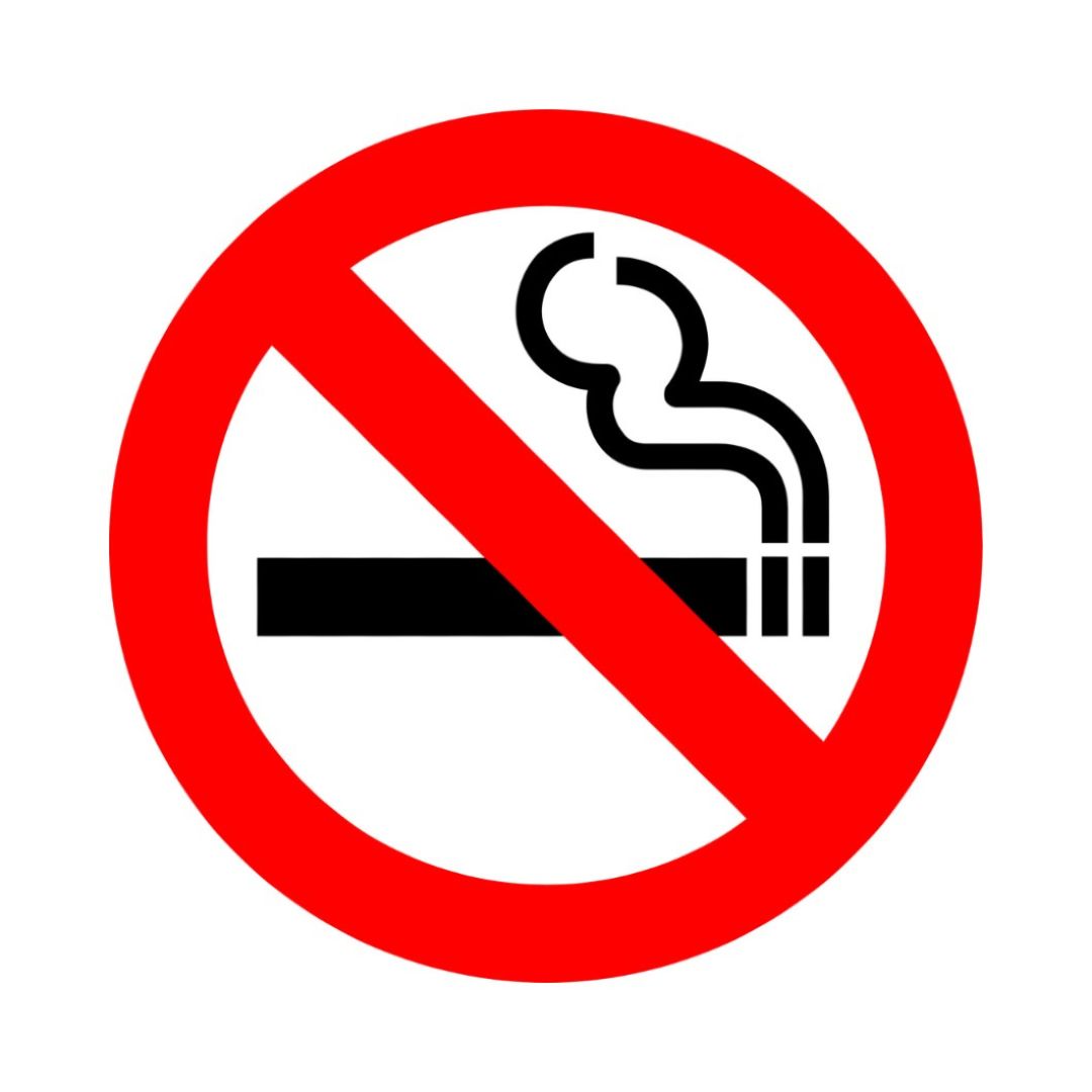 NO SMOKING STICKER - CIRCLE - 6INCH X 6 INCH NO SMOKING STICKER - CIRCLE - 6INCH X 6 INCH