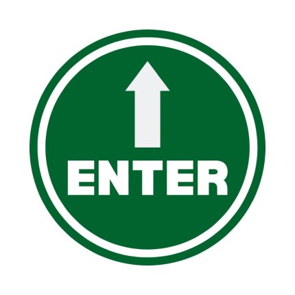 ENTER ABOVE STICKER - CIRCLE - 6INCH X 6 INCH