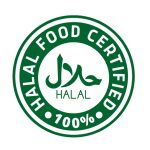 100% HALAL FOOD CERTIFIED - SIGN STICKER - 6 INCH X 6 INCH