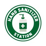 HAND SANITIZER STATION - SIGN STICKER - 6 INCH X 6 INCH