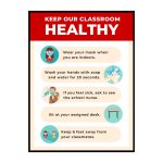 KEEP OUR CLASSROOM HEALTHY - 15CM X 21CM
