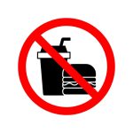 NO FOOD OR DRINKS ALLOWED STICKER - CIRCLE - 6INCH X 6 INCH