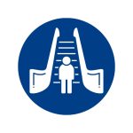 ESCALATOR STICKER - CIRCLE - 6INCH X 6 INCH