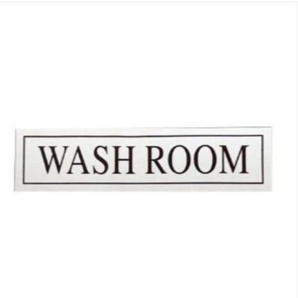 WASH ROOM - STAINLESS STEEL SIGN BOARD - 17CM X 5CM