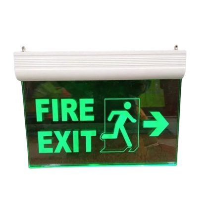 ACRYLIC EMERGENCY EXIT SIGN BOARD WITH RECHARGEABLE LED LIGHTS