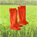 Farmers Rugged Mud Well Paddy Rubber Boots - Waterproof and Durable - Orange