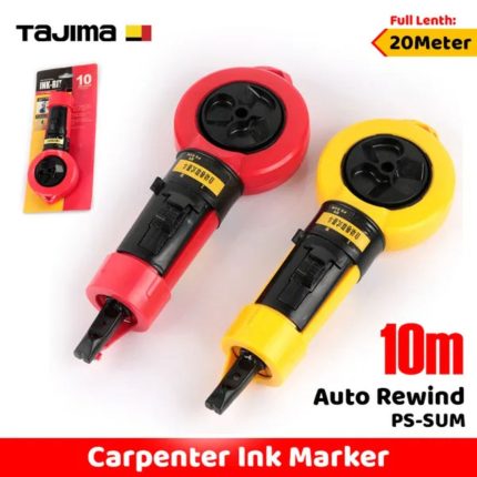 Tajima Ink Marker 10 Meter - Automatic Rewind with Length Measurement Chalk Line Tool