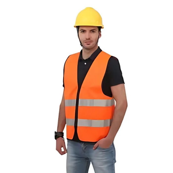Safety Sure Normal Safety Jacket  - Luminous Orange - Free Size - Image 3