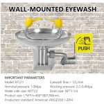 Emergency Wall Mounted Eye Wash Basin - Image 4