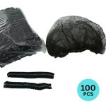 Surgical Head Cap – Black – 100Pcs / Hair Nets