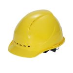 Safety Helmet With Ventilation Holes - Yellow