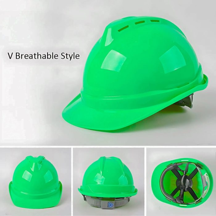 Safety Helmet With Ventilation Holes - Green - Image 2
